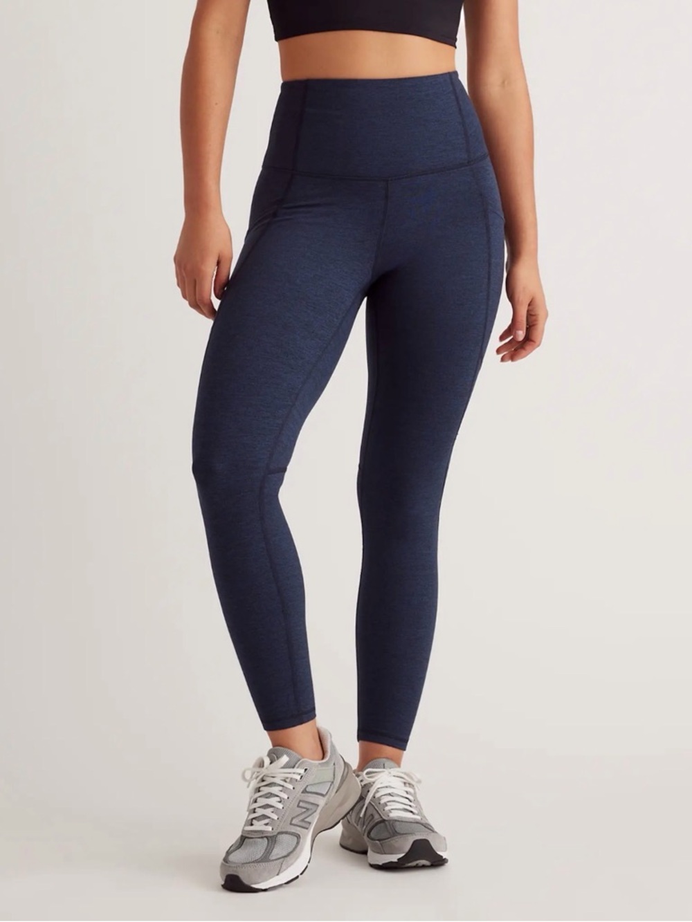 Quince Women’s Ultra Soft High-Rise Pocket Leggings Heather Navy Size Small
